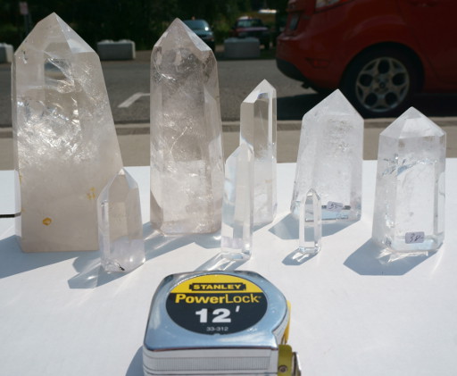 Clear quartz points