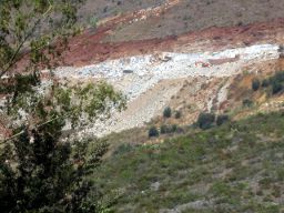 An overview of the mining operation from below